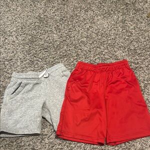 Boys Small Red and Gray Shorts Set